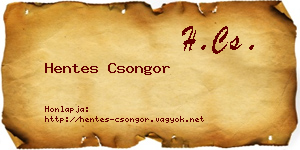 Hentes Csongor névjegykártya