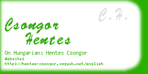 csongor hentes business card